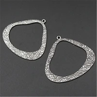 6pcs antique silver color exaggerated geometric charm earrings necklace alloy pendant diy fashion ladies jewelry making a573