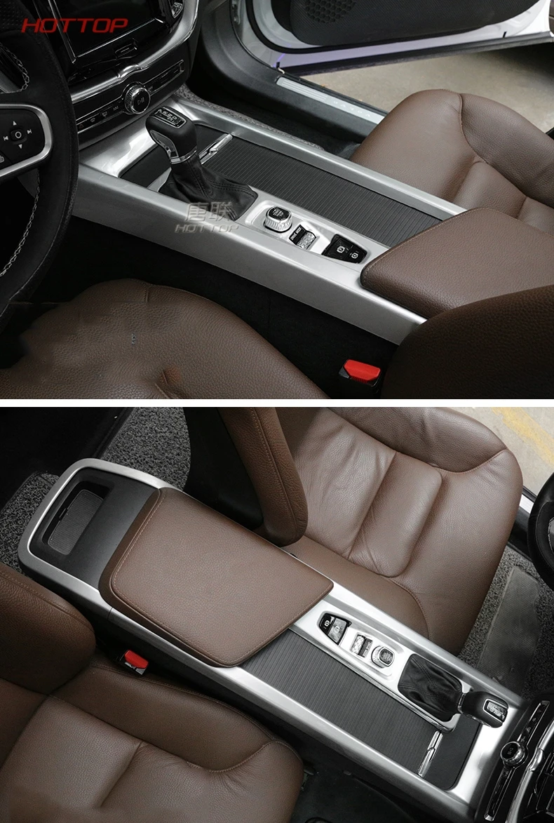 Внутренняя Центральная крышка коробки передач декоративная рамка для Volvo XC60 автомобильный Стайлинг ABS 2 шт(подходит только для левостороннего привода