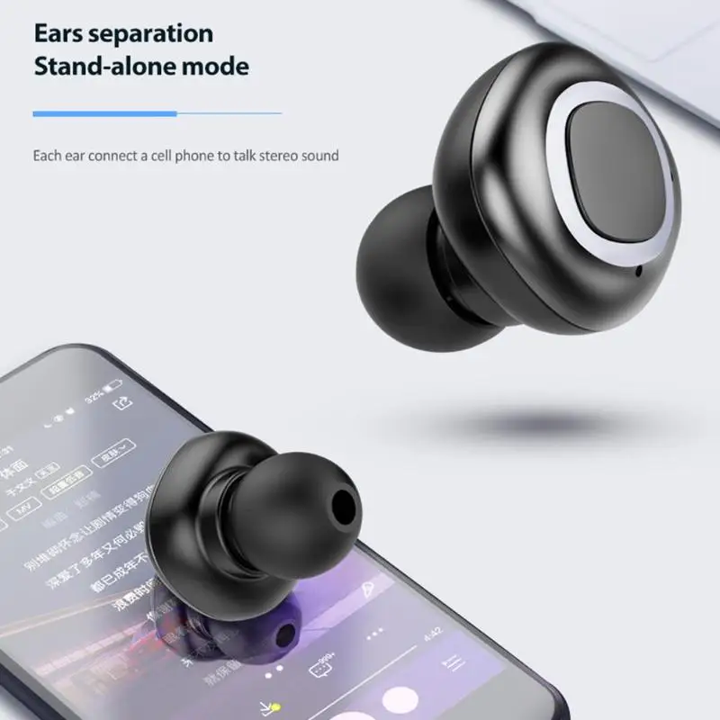 TWS стереонаушники V09 с поддержкой Bluetooth 4 2 и зарядным футляром|Наушники гарнитуры|