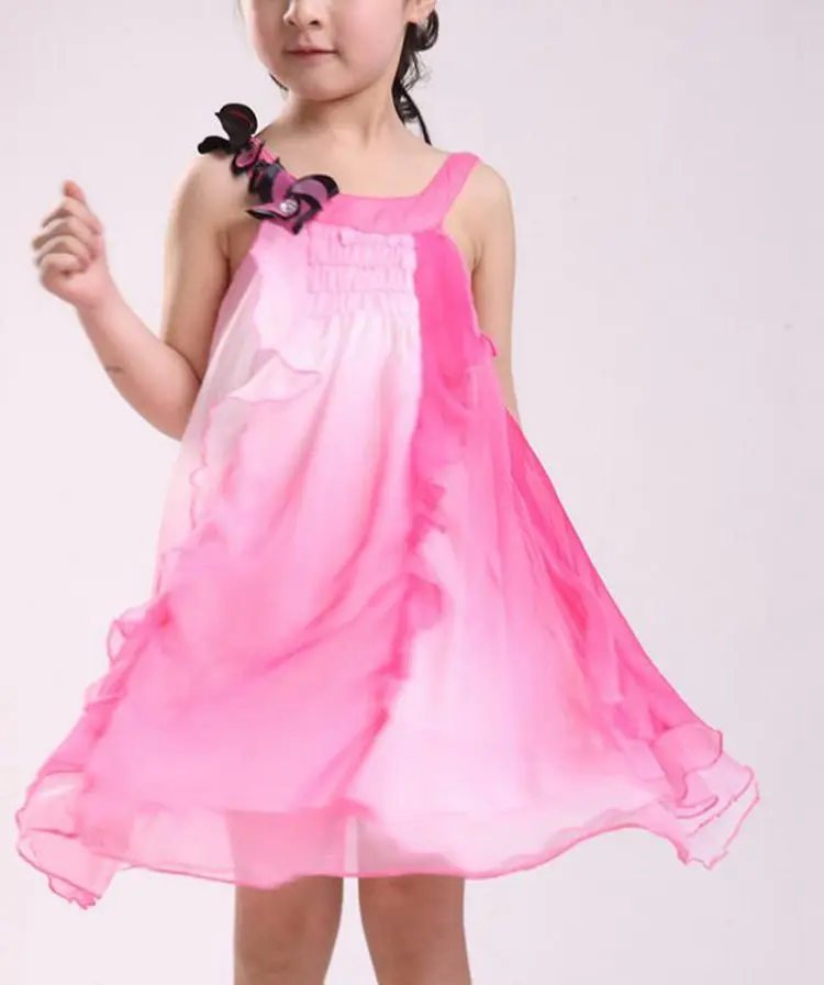 100-150cm Beautiful Flower Girls Dresses For Party And Wedding Chiffon Children Clothes Kids Beach Clothing | Детская одежда и
