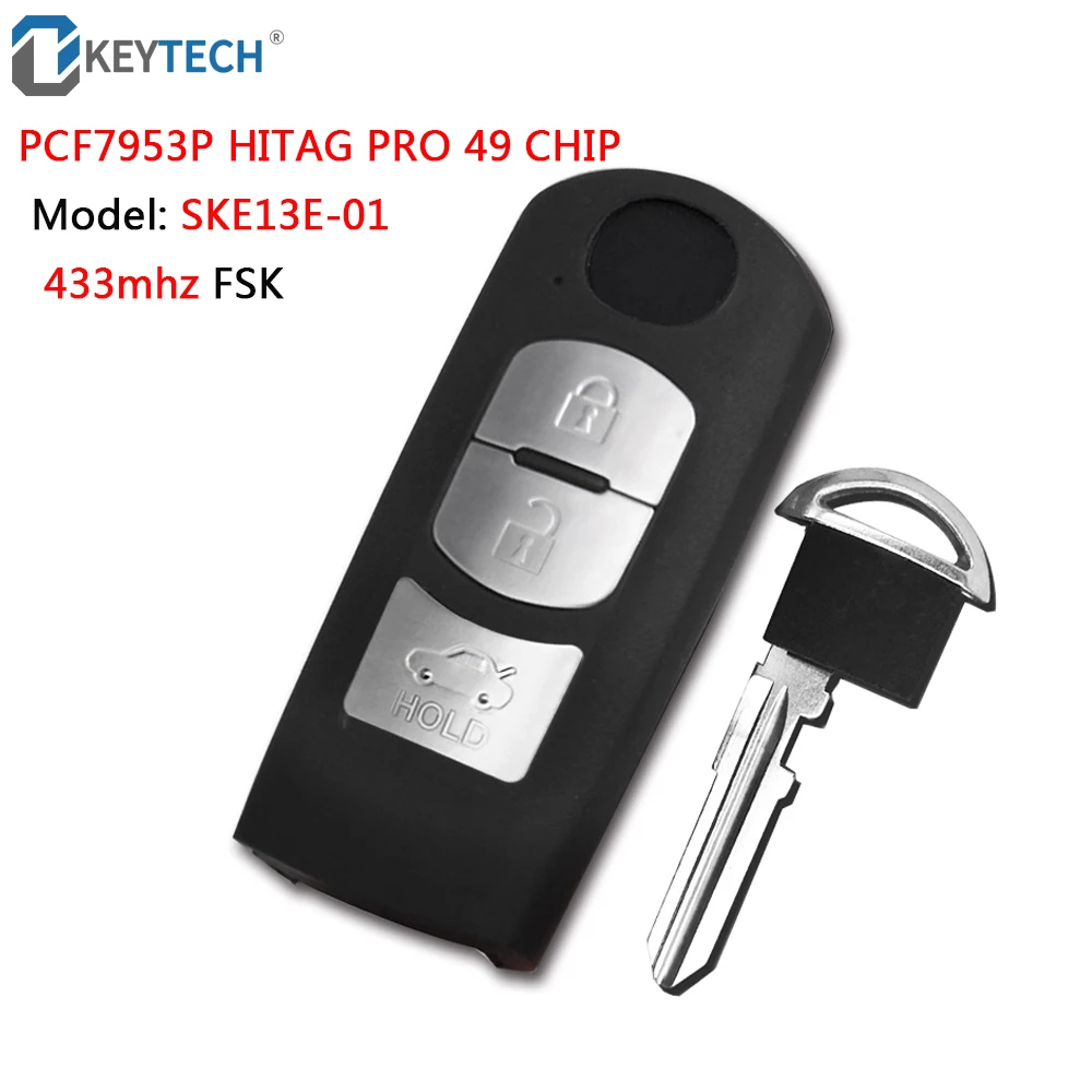 OkeyTech смарт карта дистанционный Автомобильный ключ 433 МГц с PCF7953P HITAG PRO 49 чип для Mazda