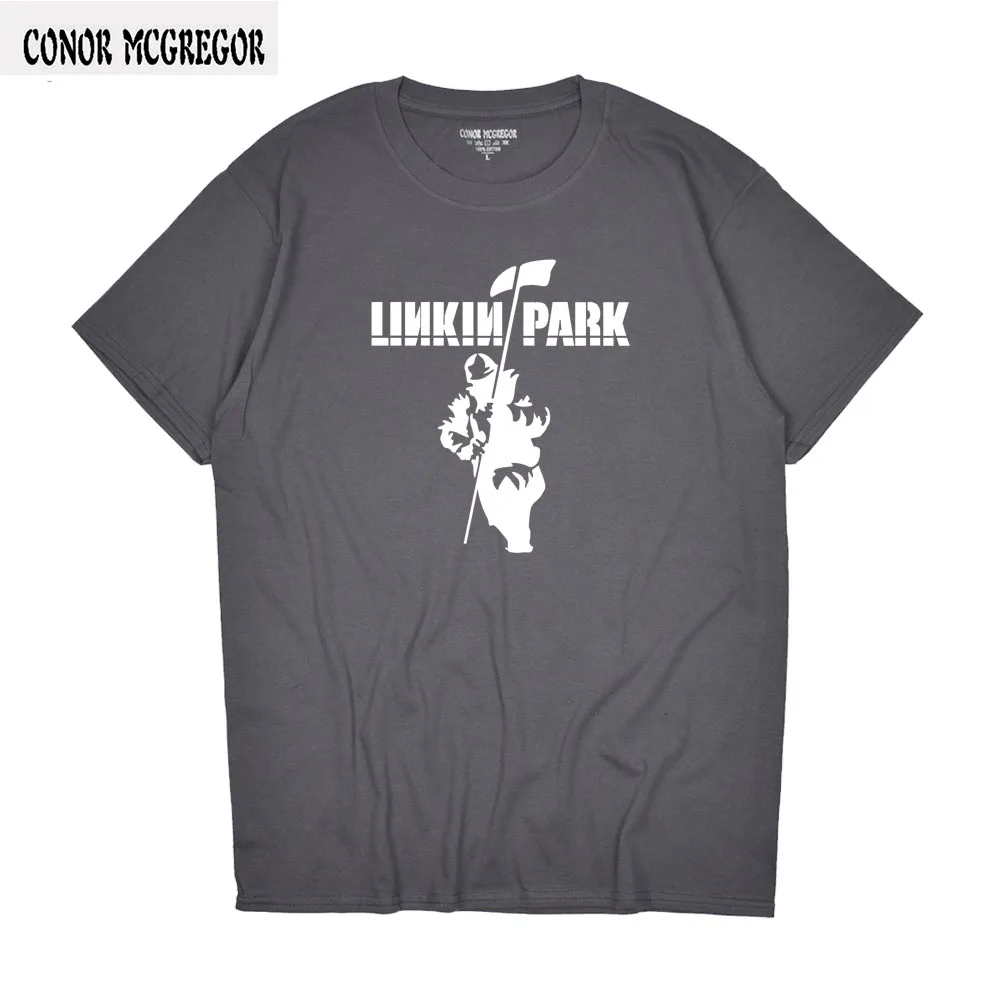 2018 XS XXL Мужская футболка в стиле рок с принтом Linkin Park коротким рукавом и круглым