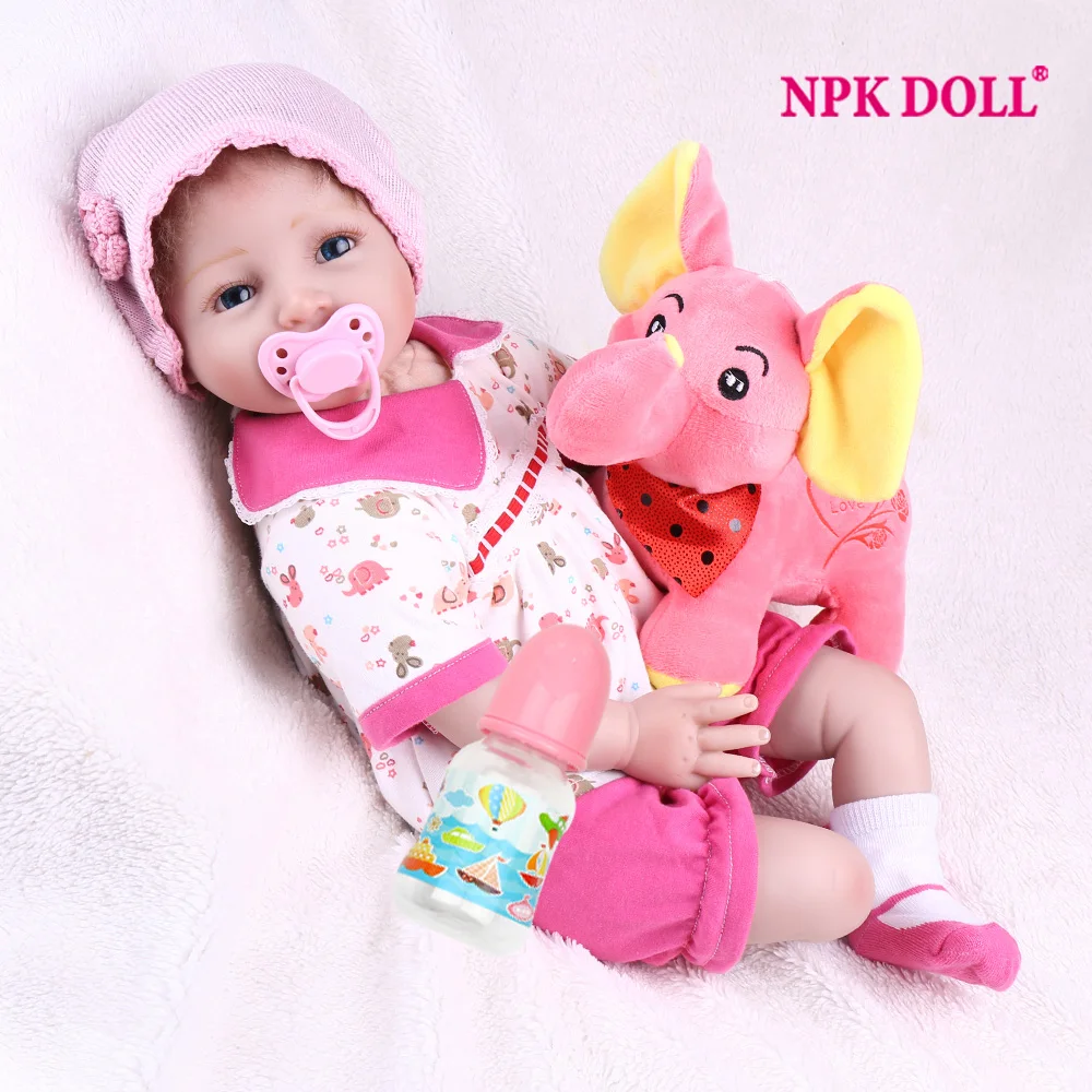 NPKDOLL 55 см Очаровательная Кукла Reborn BeBe куклы игрушки для девочек мягкие