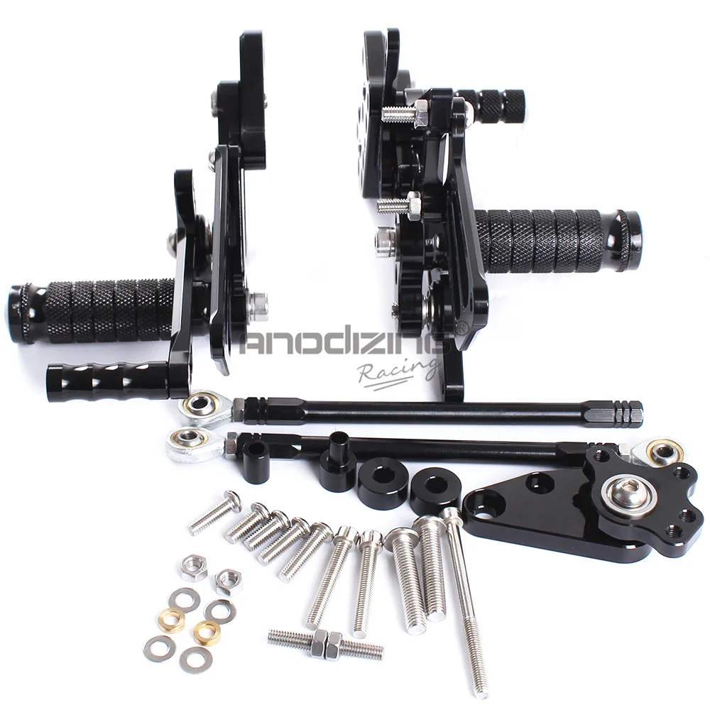 Полный ЧПУ Алюминий мотоциклетные Регулируемые подножки Сзади наборы для ухода