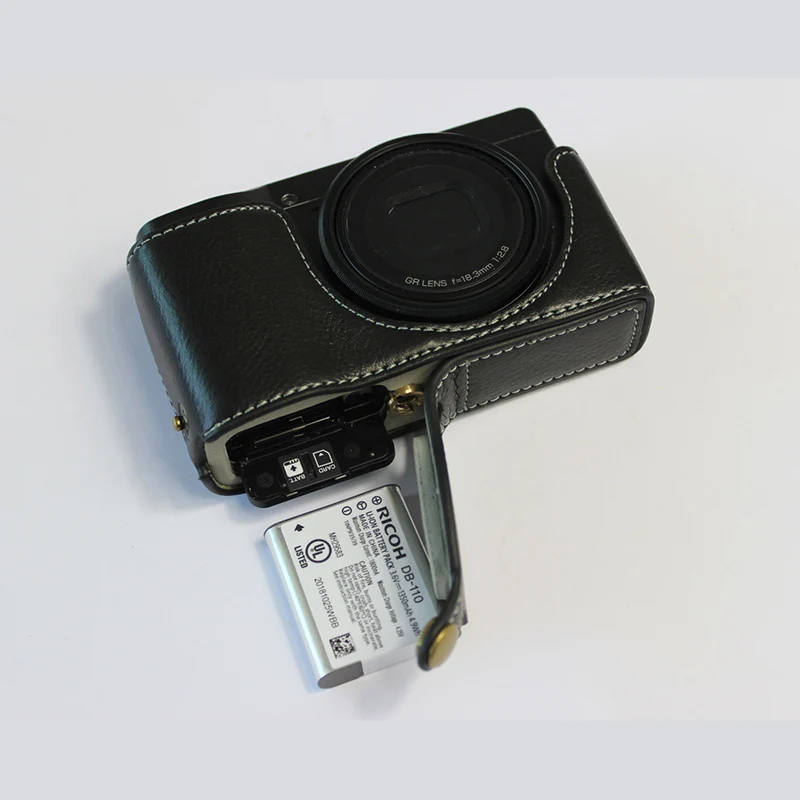 Чехол из натуральной кожи для камеры Ricoh GR3 GRIII RICHO портативный чехол с отверстием
