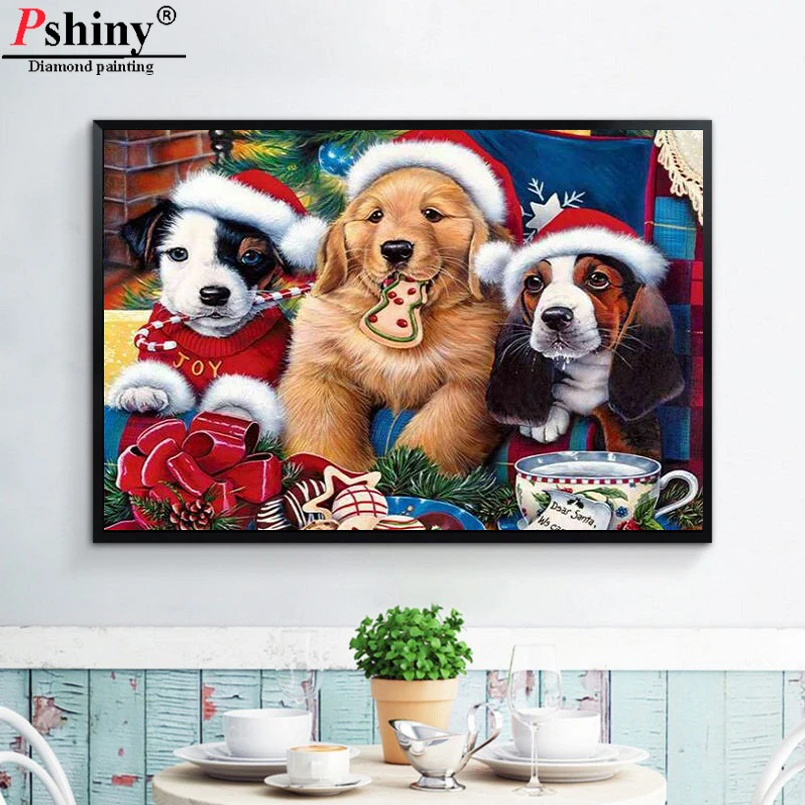 Pshiny DIY 3D бриллиантовый рисунок Рождество животного полный алмазов картина Стразы