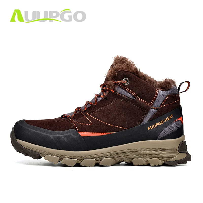 Waterproof Hiking Shoes For Men Winter Outdoor Sports Sneakers Hiking Boots Breathable Thermal Fleece Snow Boot For Men