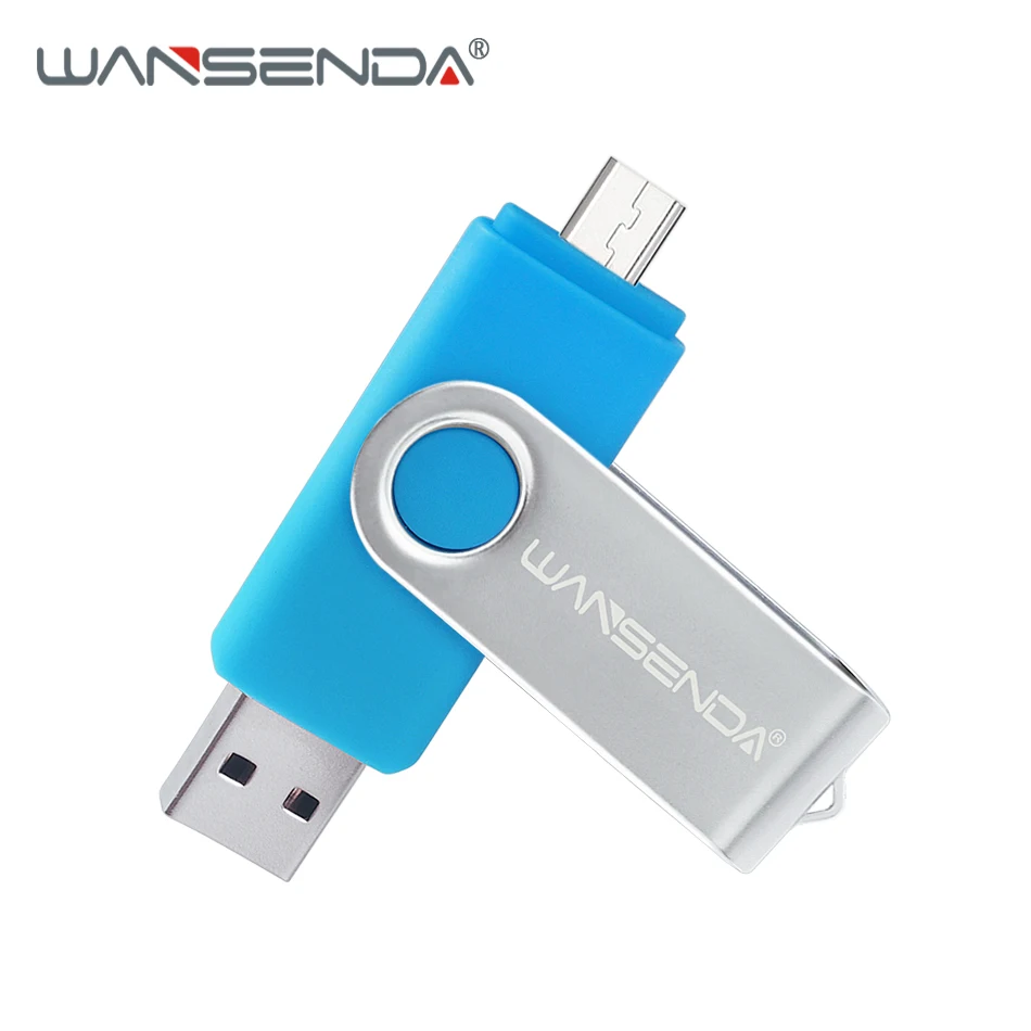 WANSENDA OTG USB флэш накопитель 64 Гб 128 ГБ флеш 32 16 2 0 Внешний usb для Android 8 4 металлический u