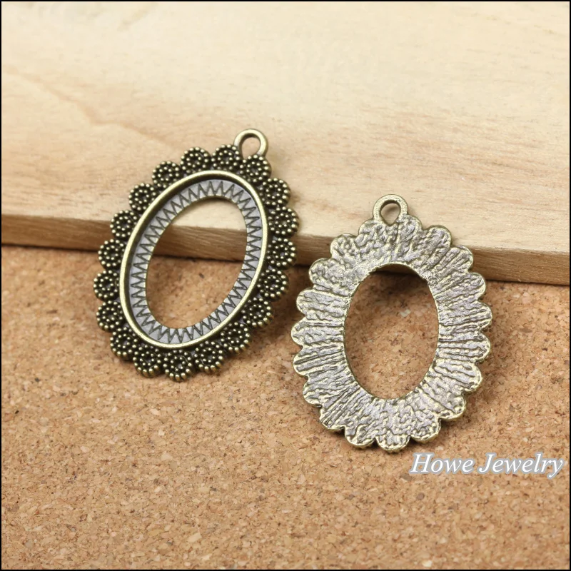 30 шт. винтажная овальная Камея/Рамка для кабошона искусственная бронза подходит