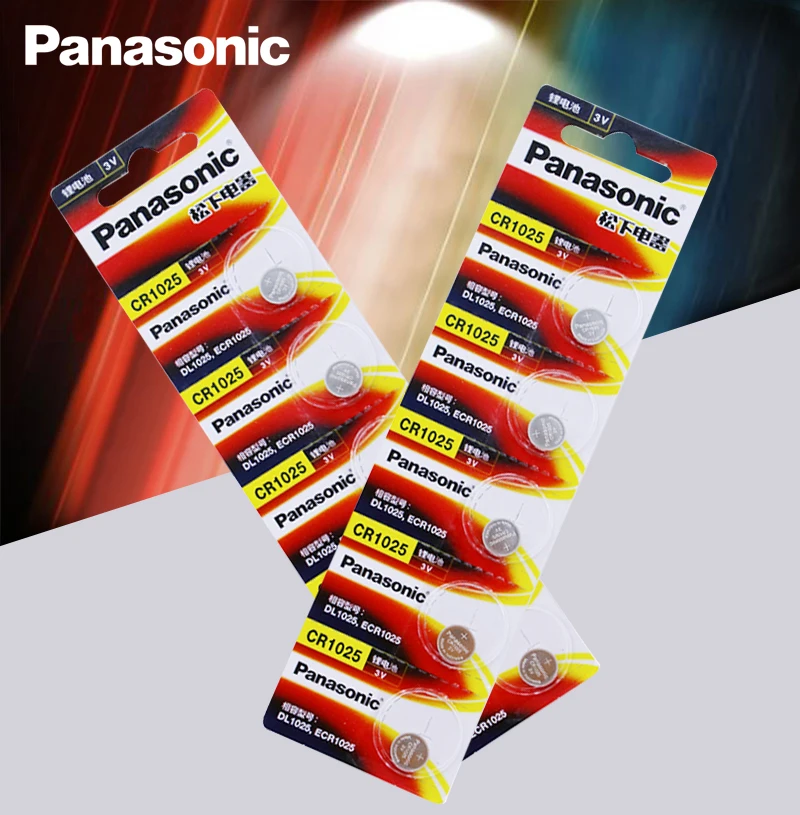 5 шт./лот 100% Origina Panasonic CR1025 CR 1025 3V литиевая кнопка батареи для монет|Часовые