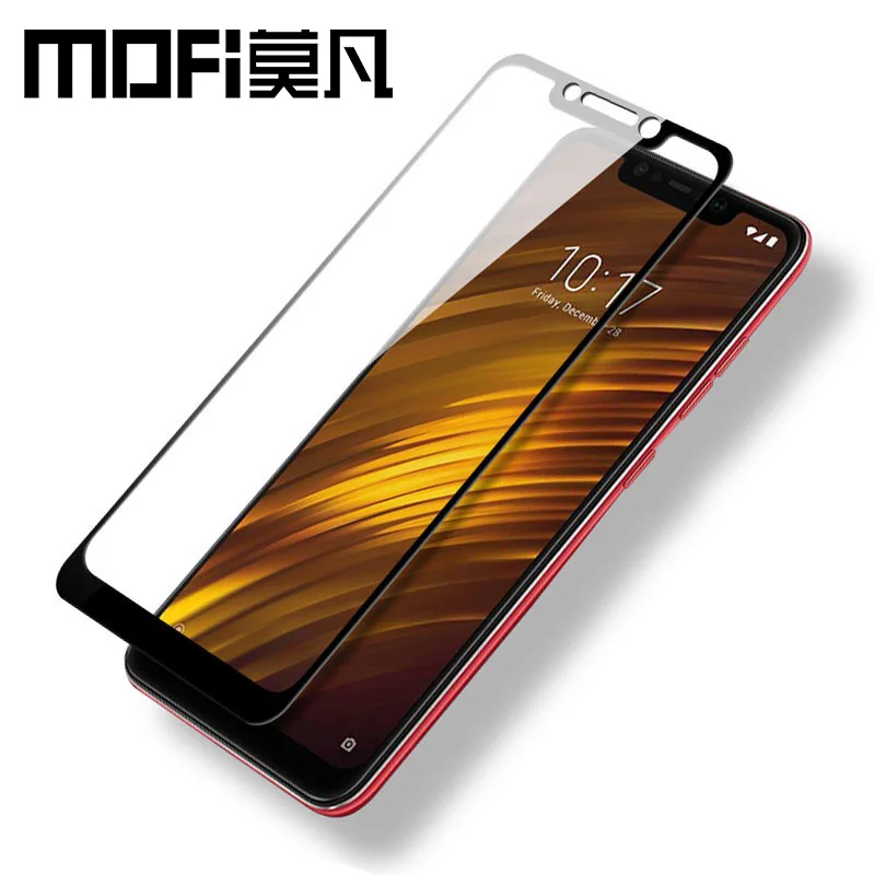 Xiaomi POCOPHONE F1 стекло закаленное Полное покрытие MOFi POCOPHONE F1 защита экрана Передняя пленка защита POCO F1 стекло