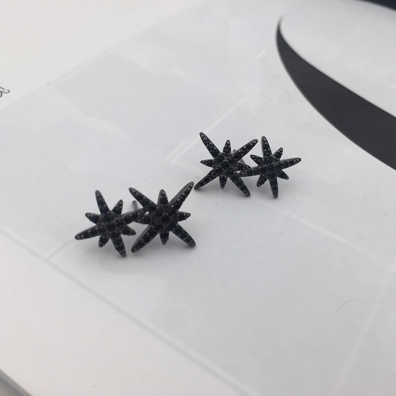 Ciliy 2018 Women Luxury Fashion Cubic Zirconia Stud Earring Bridal Wedding Star Shape Jewelry Female Accessories WD8150 | Украшения и