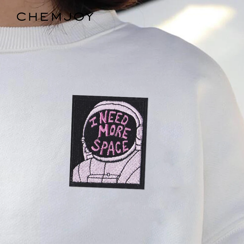 Вышитые термоклейкие нашивки Spaceman наклейки для одежды пришивная аппликация