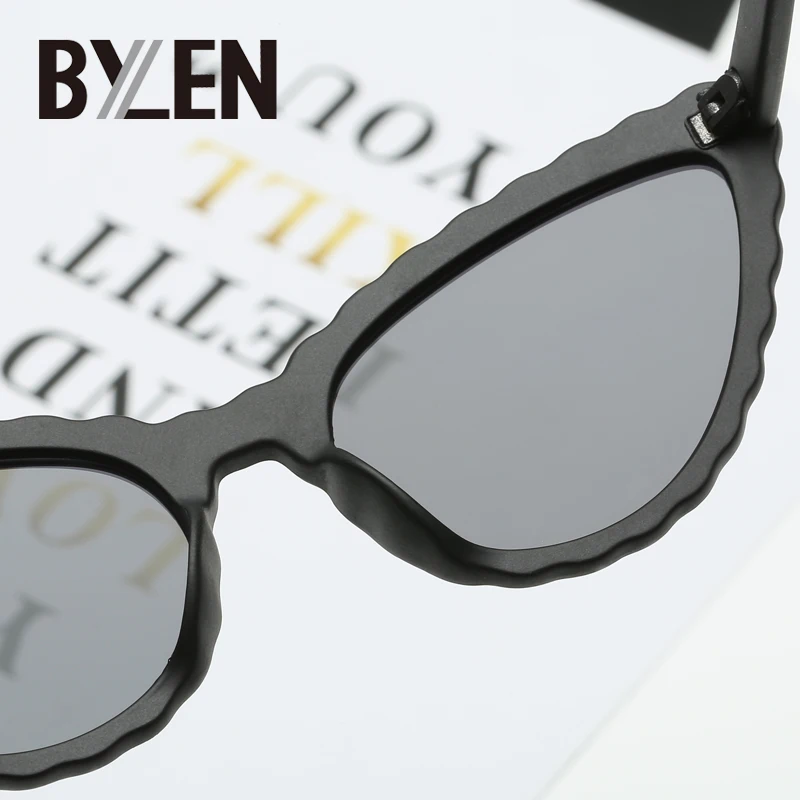 

Vintage Cat Eye Sunglasses Women Luxury Brand Designer 90s Wave Print Cateye Sun Glasses Female Lady Shades UV400