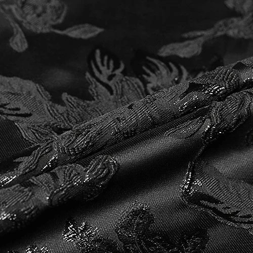 

Exclusive Designer French Jacquard Brocade Fabric Dyed Black Shiny Stereo Crisp Dress Fabrics Cloth Per Meter for Sewing