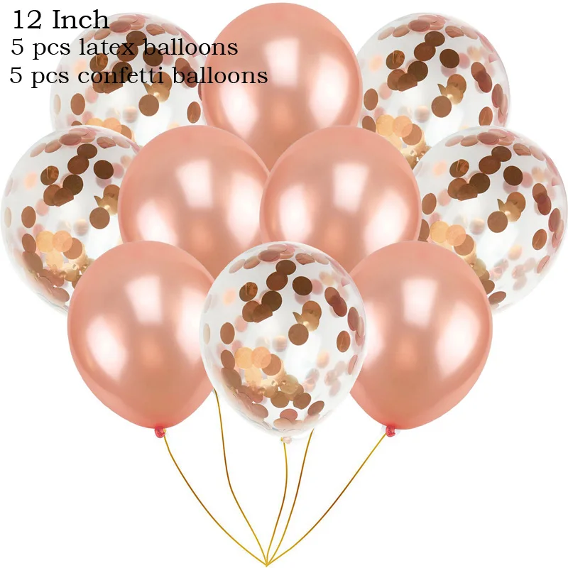 Leeiu смешанные цвета розового золота клипсы для воздушных шаров в форме сердца