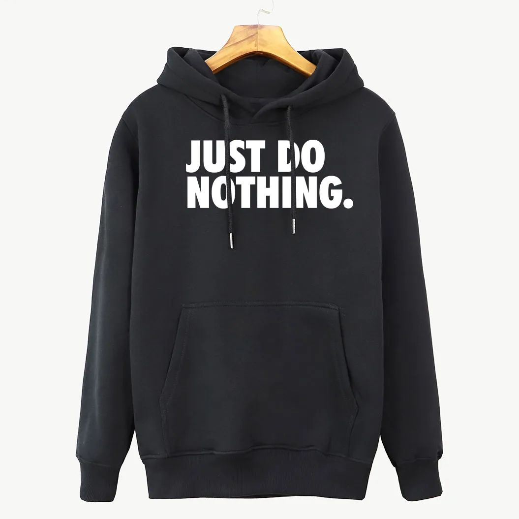 Женская толстовка в стиле хип хоп JUST DO NOTHING пуловер с капюшоном и надписью Осень