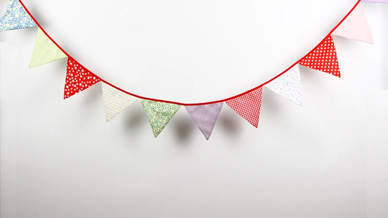 Баннеры из хлопчатобумажной ткани 12 флагов 3 м|garland decoration|wedding buntingfabric banner |