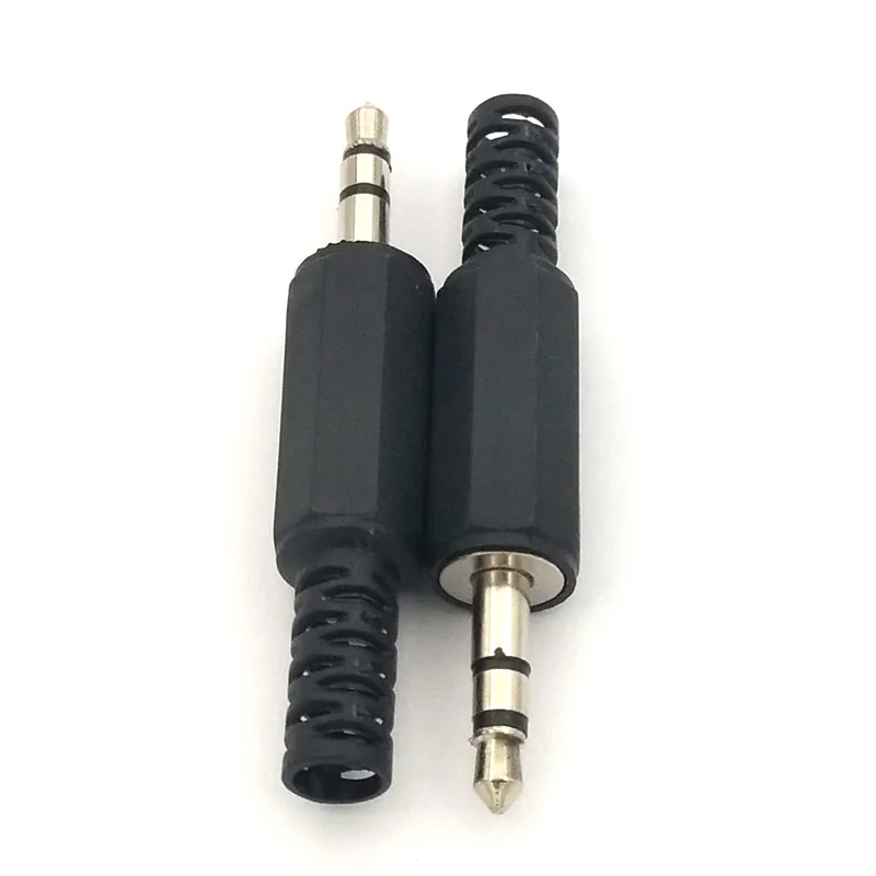 Мини-штекер 3 5 мм для аудиоразъема штекер наушников стерео с черным пластиковым