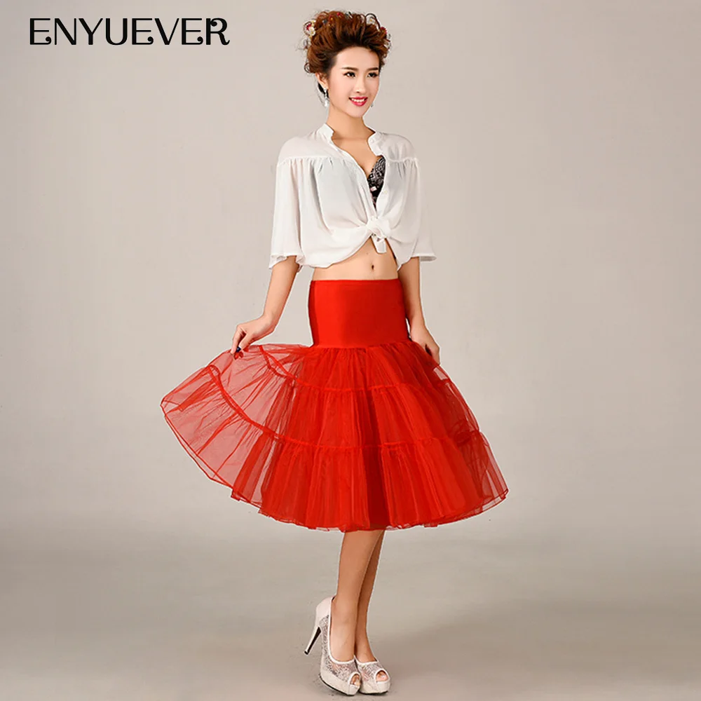 Enyuever Винтаж нижняя юбка Юбка 1950 х 60 годов кринолин короткие ретро качели