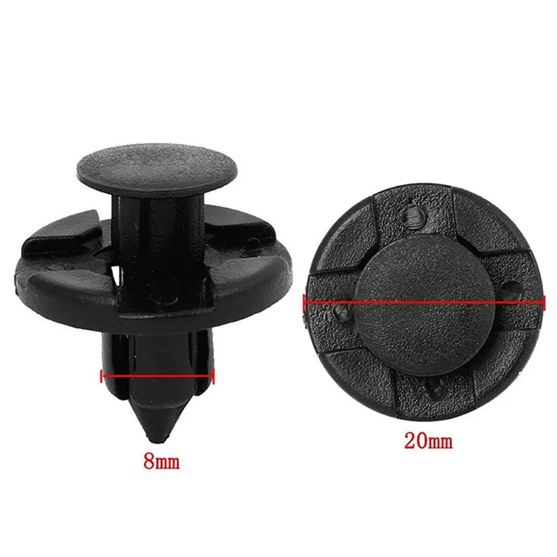 50 шт. 8 мм для Nissan авто крепеж бампер крыло брызговик пластиковая заклепка крепежный зажим крышка автомобиля Стайлинг автомобильные аксессуары