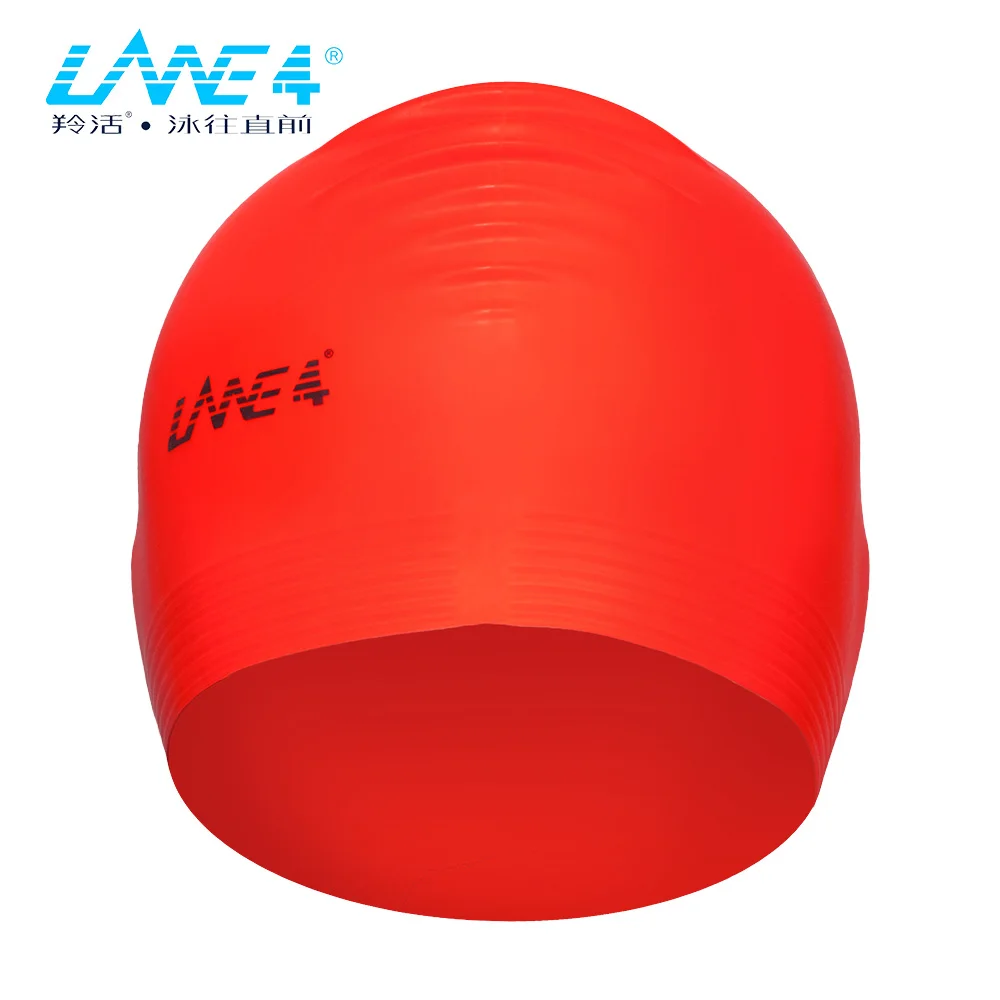 neon orange LANE4 плавательная Шапка удобная легкая профессиональная для взрослых женщин и мужчин# AJ010 - Цвет: neon orange