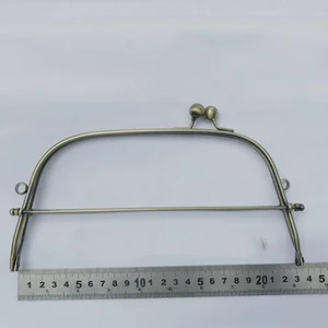 23 см бронзовый цвет железная проволока для женщин Сделай Сам изготовление сумок металлическая застежка поцелуй Пряжка Кошелек Рамка фурнитура Аксессуары 3 компл.лот