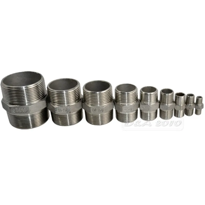 MEGAIRON 1/8 &quotшестигранный ниппель M/M * мужской Нержавеющая сталь SS304 резьбовой