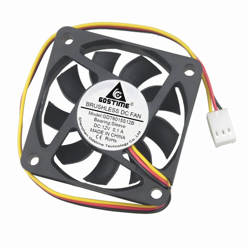 1 шт. Gdstime 6 см DC 12 В 60x60x15 мм 3Pin PC Процессор Бесщеточный Охлаждающий вентилятор 60 x 15