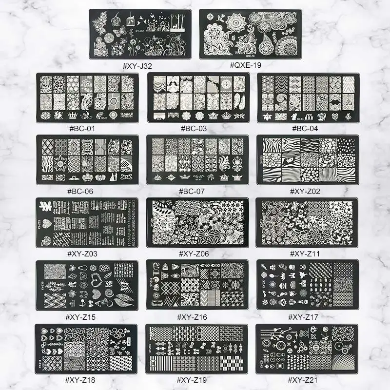 Saviland 2 шт./компл. пластины для стемпинга ногтей из нержавеющей стали шаблоны