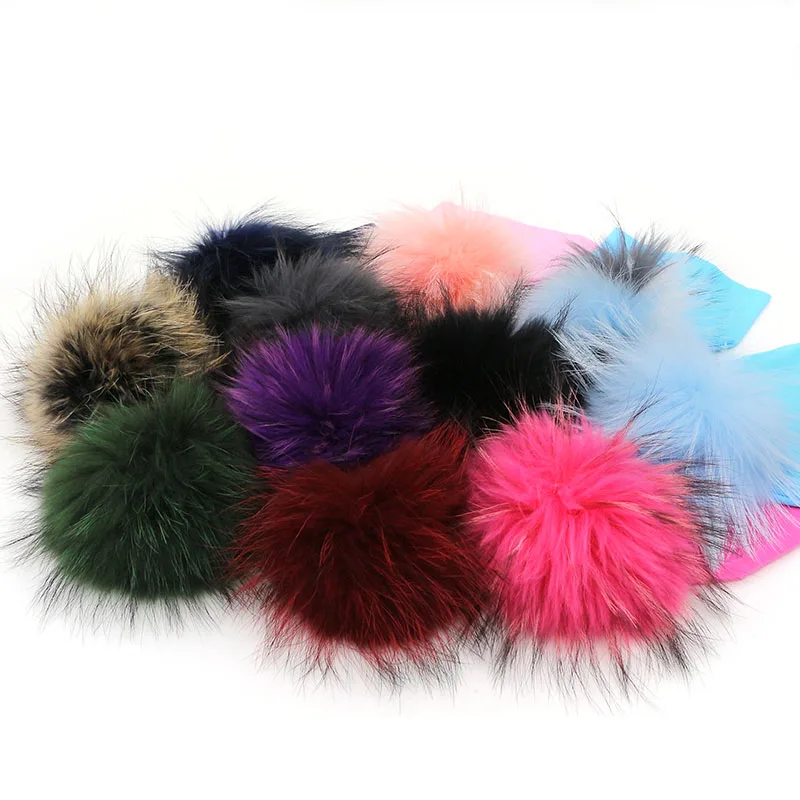 2 шт. хлопковая шапка с помпоном из натурального меха для девочек и мальчиков 0 5