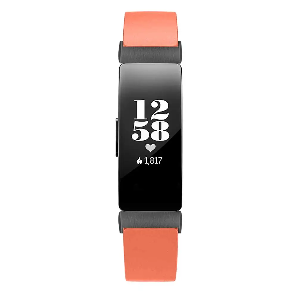 ORANGE Сменный ремешок из натуральной кожи, Браслет для Fitbit inspire/inspire HR sport, Смарт-часы, аксессуары для женщин - Цвет: ORANGE