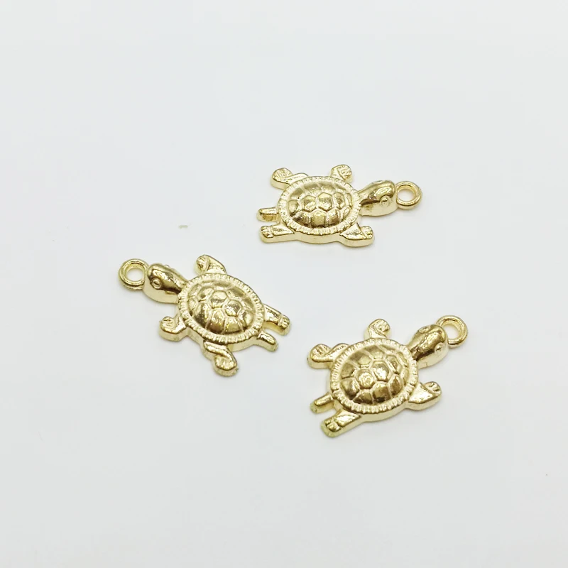 

30 PC Charms tortoise turtle sea 12*22mm Gold Color Charm Pendants Fit Bracelet Necklace DIY