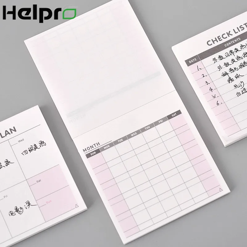 Helpro расписание Липкие заметки офисные стикеры школьные принадлежности