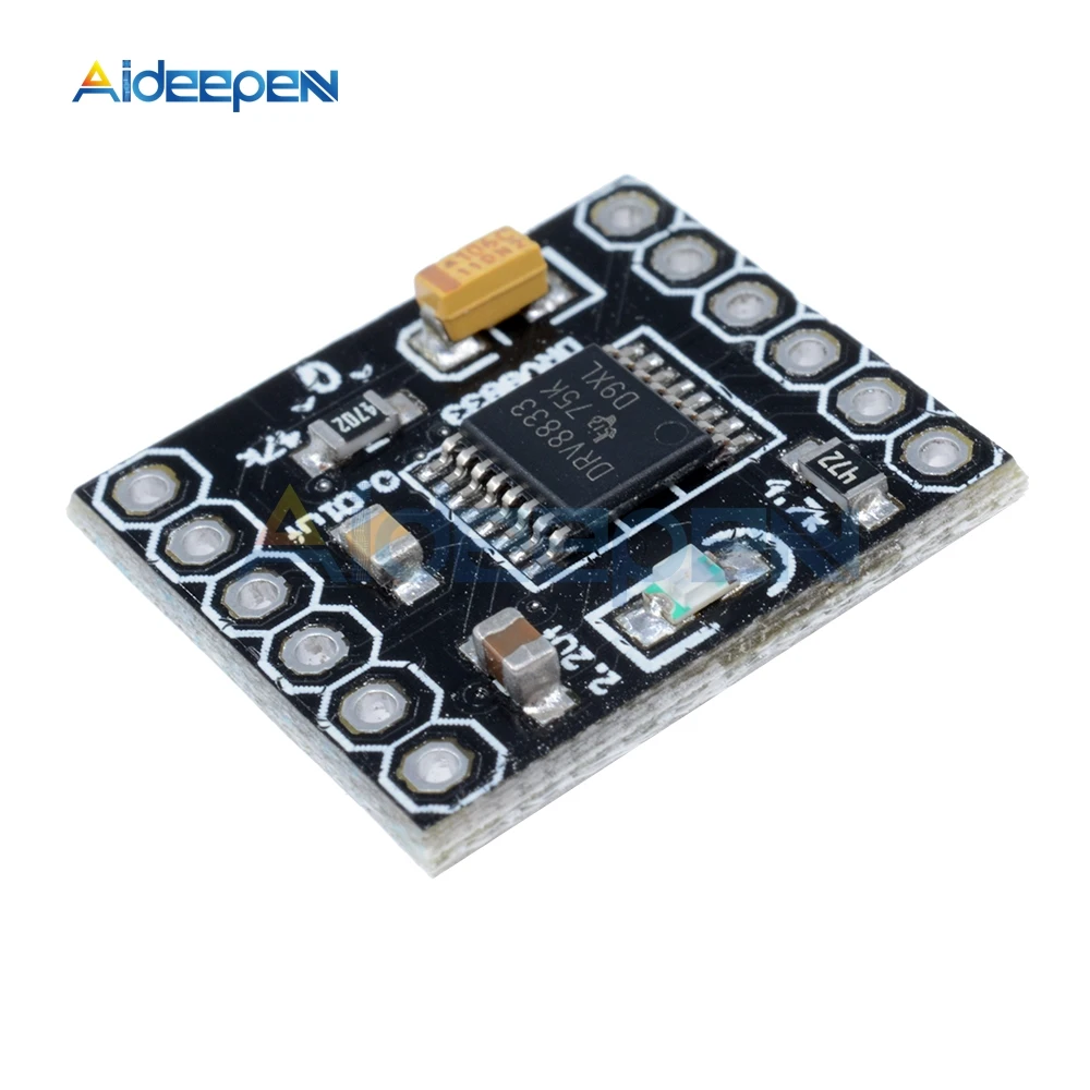 DRV8833 2-х канальный DC мотор драйвер зарядная Модульная плата 1.5A 3 V-10 V h-мост 4-проводной защита от короткого замыкания, перегрузки по току защиты шаговый двигатель