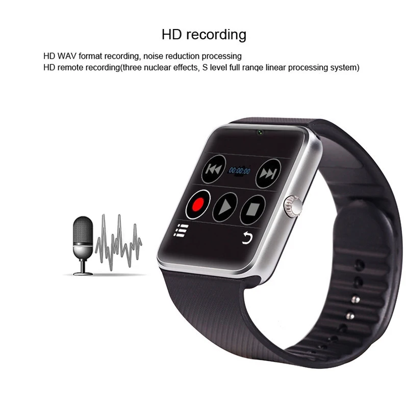Bluetooth Смарт часы наручные GT08 с сенсорным экраном Smartwatch поддержка TF sim-карты для IOS
