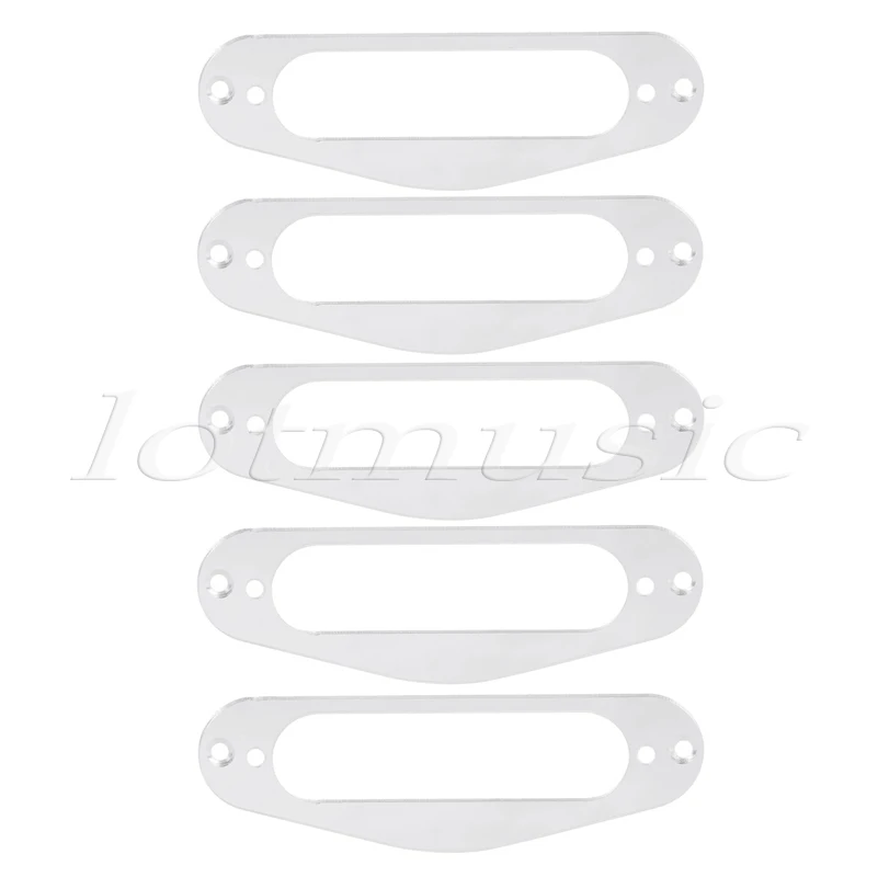 Монтажное кольцо для гитары 5 шт. с одной катушкой белой зеркальной
