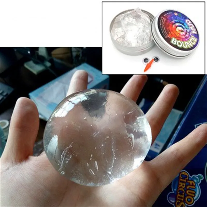 Glass Clear Slime Fluffy Rebound Plasticine Supplies DIY Toys Light Soft Polymer Clay Lizun Modeling Mud Putty Antistress
