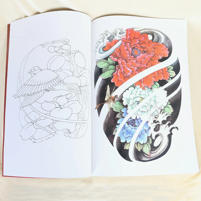 Китайский Традиционный Мифических Татуировки Рукописи Флэш Книга