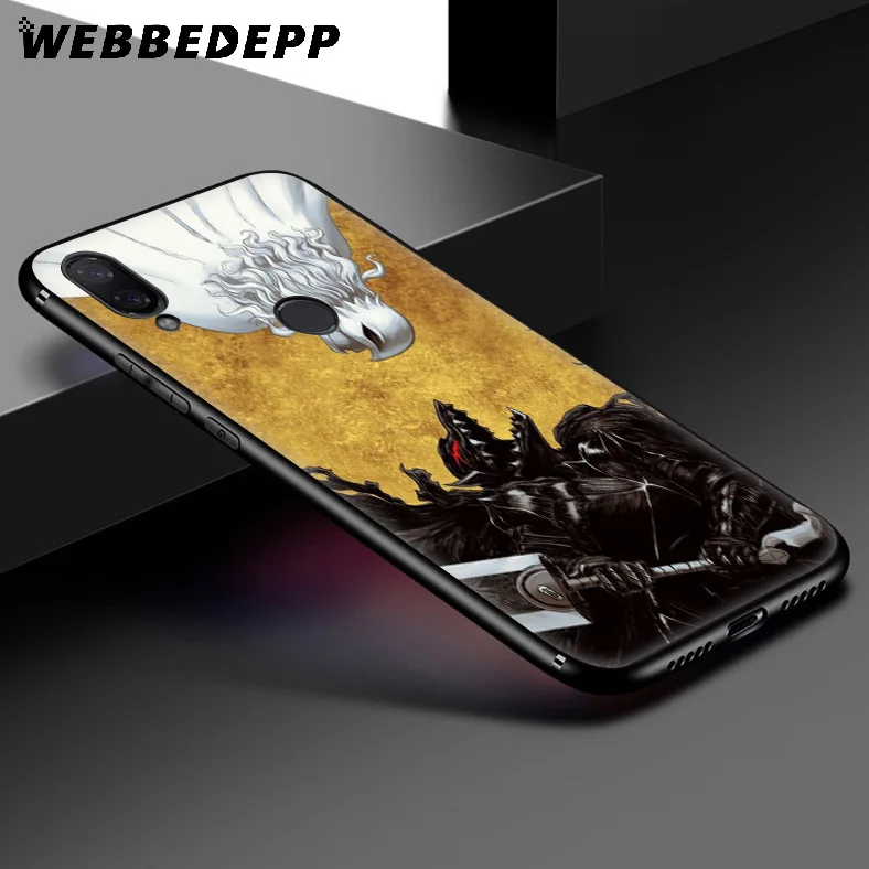 Мягкий чехол WEBBEDEPP Berserk Guts Anime для Xiaomi Redmi K20 7A 4A 4X 5 5A 6 6A S2 Note 8 4 7 Pro Plus Prime | Мобильные