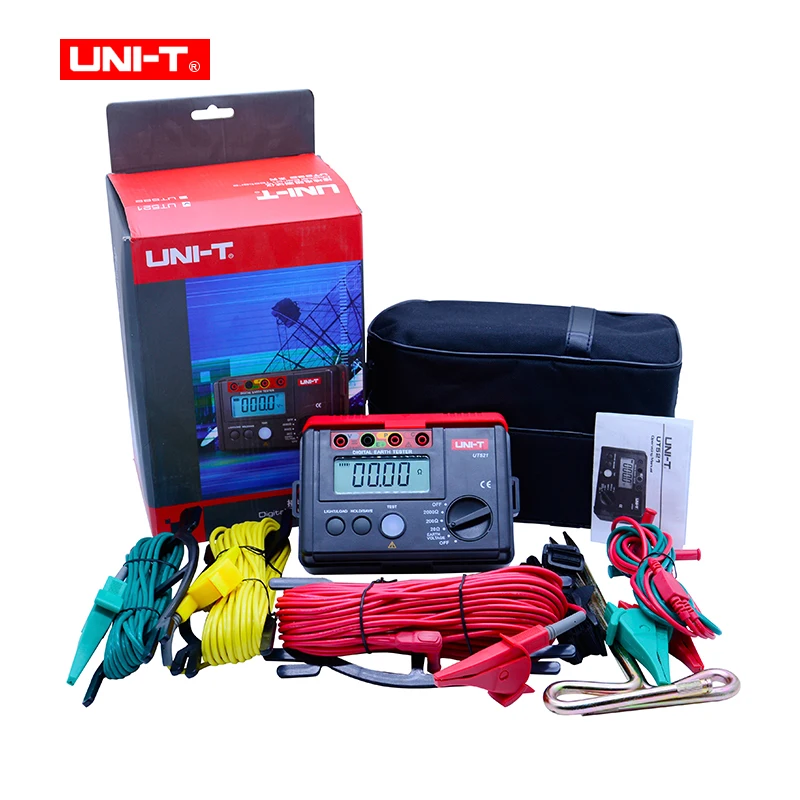 UNI T UT521 цифровой измеритель сопротивления заземления дисплей 0 200 в 2000 Ом