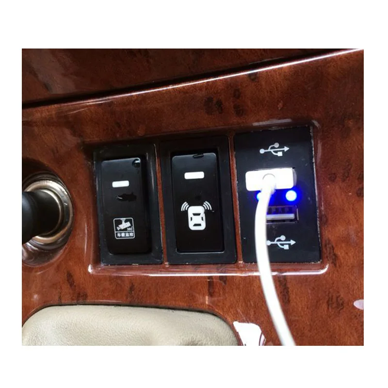 1 шт. USB зарядное устройство автомобильное зарядное устройство USB разъем напряжение дисплей Температура 2.1A/5 В для BYD F3