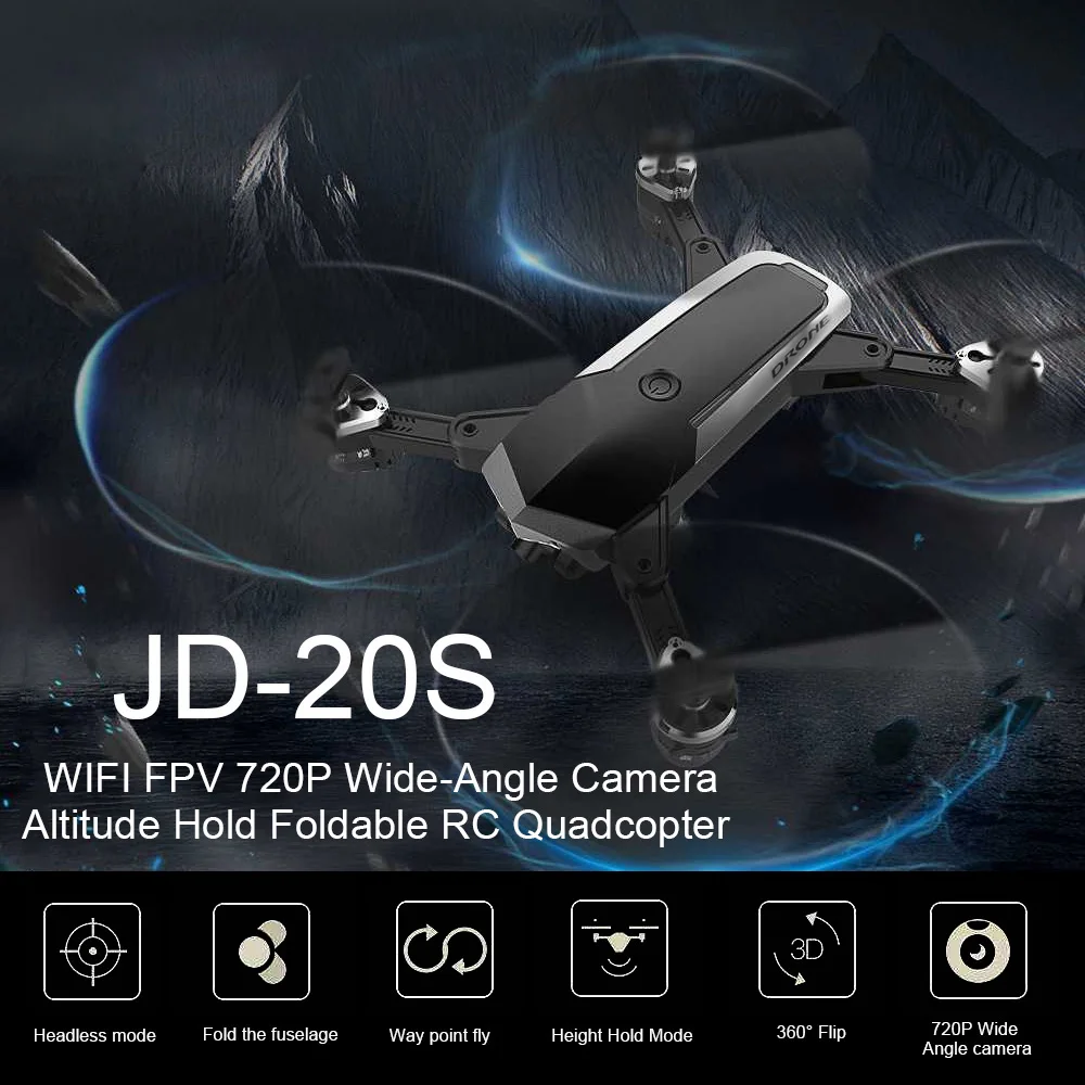 2018 Новый JD 20S wifi FPV 720 P камера Дрон RC самолет авион rc складной для селфи