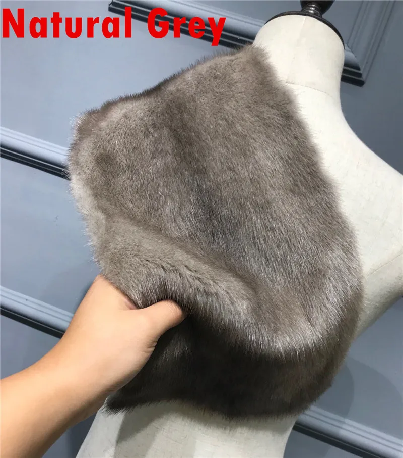 Furealux Повседневная серая Меховая куртка Норковое Пальто из настоящего меха Шуба с воротником-стойкой короткая норковая шуба модная шуба из натурального меха - Цвет: Natural Grey
