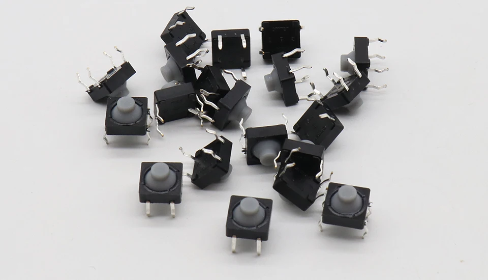20 шт./лот 8x8x5 мм 4PIN G77 Проводящий силиконовый беззвучный тактильный такт Кнопочный микропереключатель самосброс