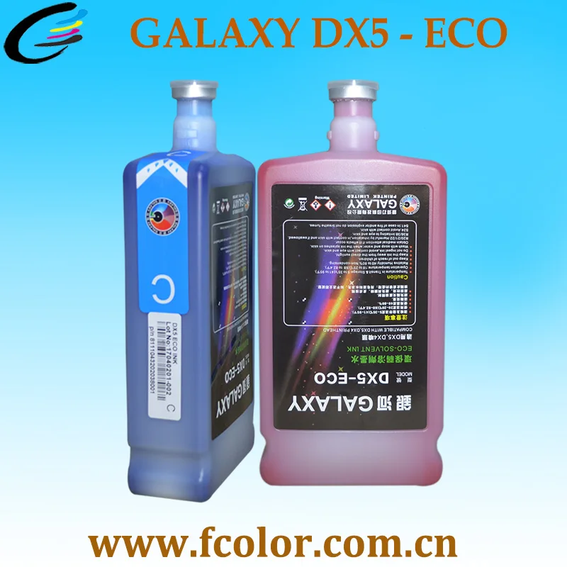 Эко растворимые чернила для струйной печати DX4 Dx5 Dx7 печатающая головка Galaxy