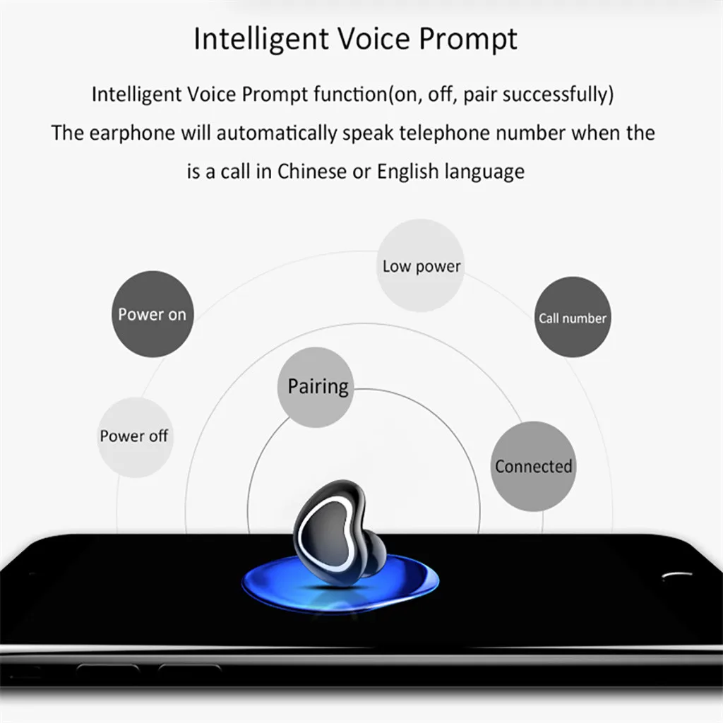 С зарядным отсеком 5 0 Bluetooth Беспроводные спортивные наушники вкладыши для