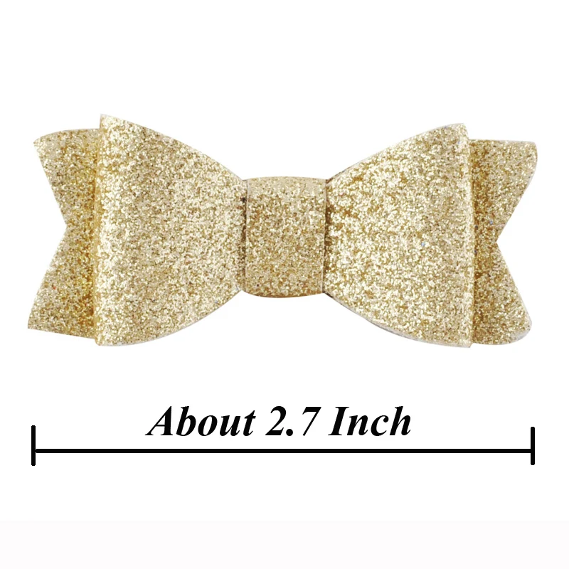 3-дюймовые милые заколки для гитары из синтетической кожи с бантом блестящие