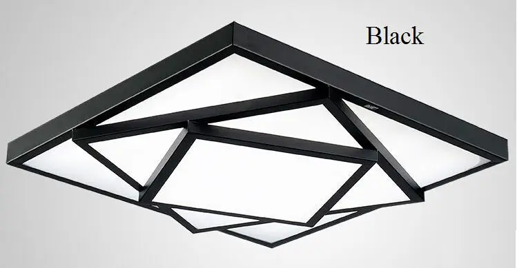 Современный квадратный стеклянный потолок светодиодный светильник теплого или