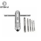 5 шт.компл. Регулируемый M3-M8, для детей от 3 до 8 лет мм Т-образная ручка трещотка кран гаечный ключ крепежный винт нитки метрической зажигания Нажмите слесарный инструмент DT6